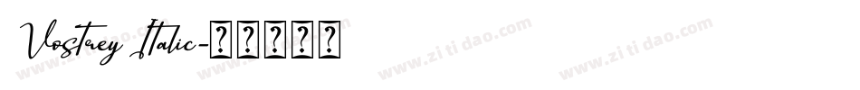 Vostrey Italic字体转换